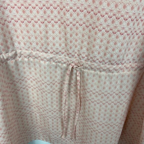 Anthropologie‎ One September Euphemia Peasant Top Medium Tie Neck Pink Blouse M - Picture 5 of 8